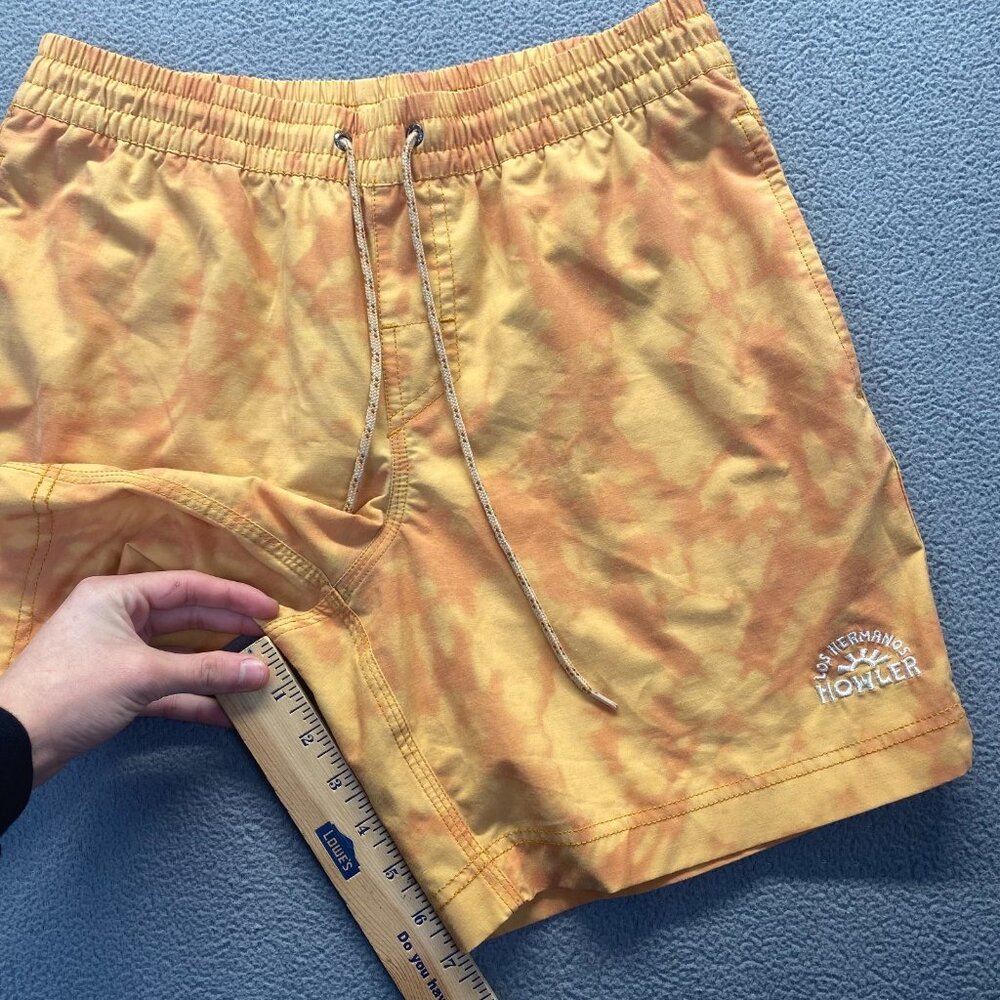 Howler Los Hermanos Polyester Blend Athletic Shorts (Men's 30) Yellow - Picture 8 of 8